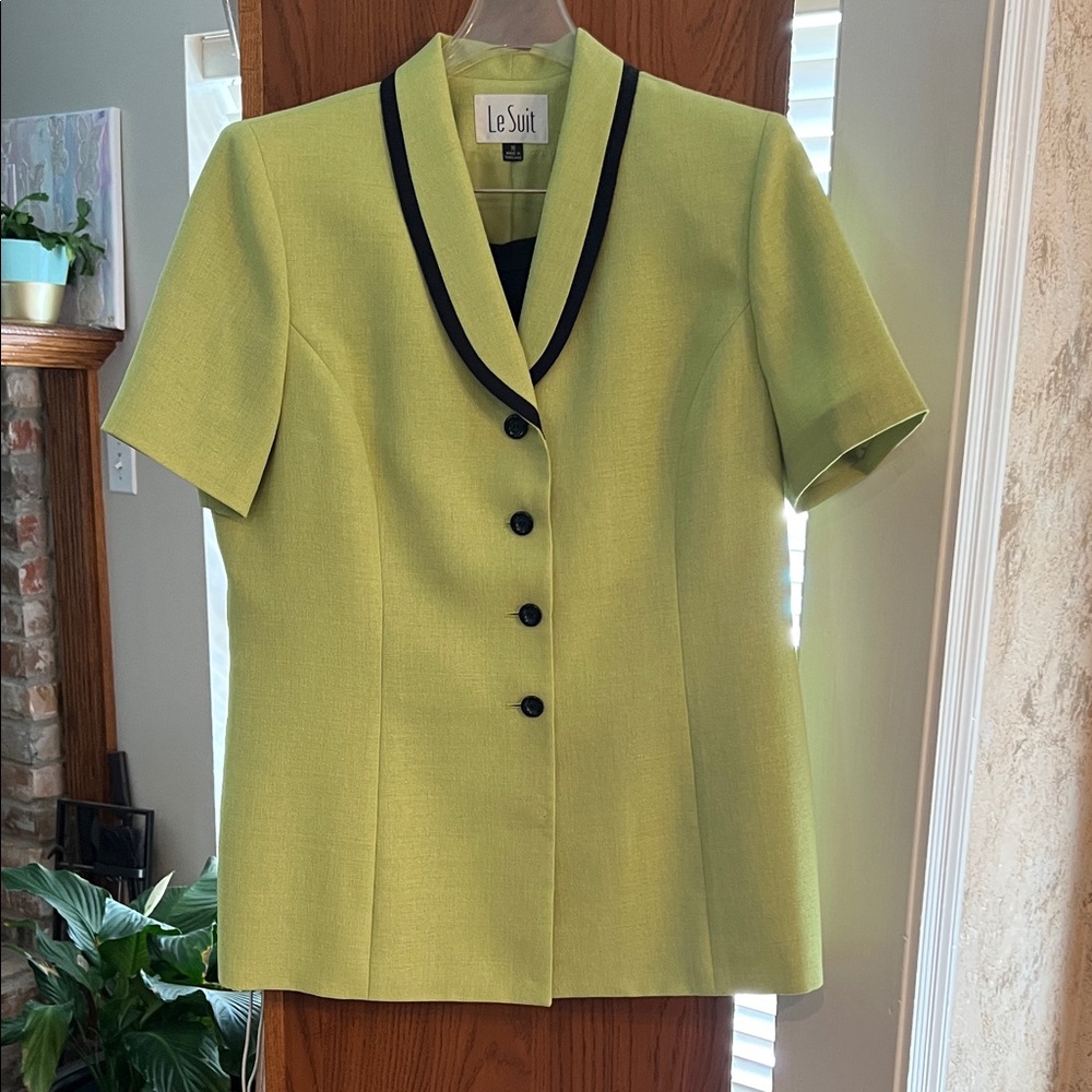 Le Suit Chartreuse Jacket with Black Accents
